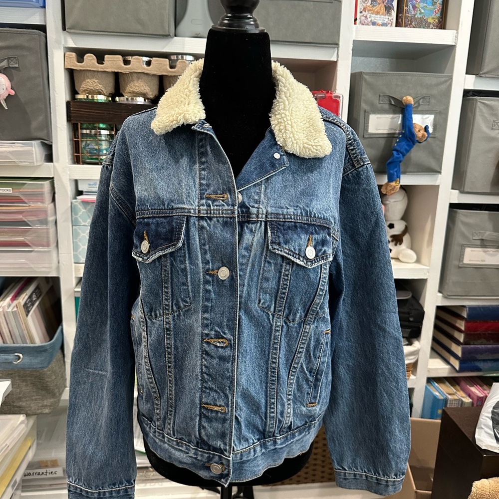 Denim Sherpa-Lined Jean Jacket